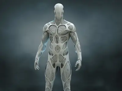 Drone Host Westworld Low-poly 3D model