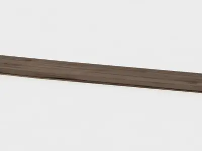 Board wooden Low-poly 3D model