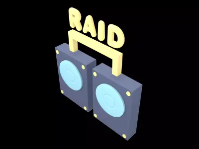 RAID Icon v1 003 Low-poly 3D model