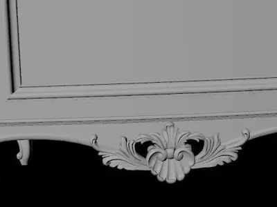 cupboard ornate cabinet 3D model