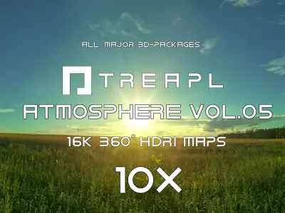 10X HDRI SKIES TREAPL ATMOSPHERE VOL05 - BUNDLE - 360 SKIES Texture