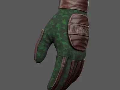 Gloves military combat soldier armor scifi fantasy  Low-poly 3D model