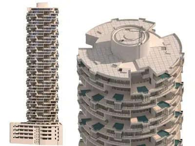 Dubai FIVE Jumeirah Village Hotel 3D model