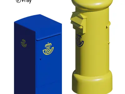 Correos parcel machine 3D model