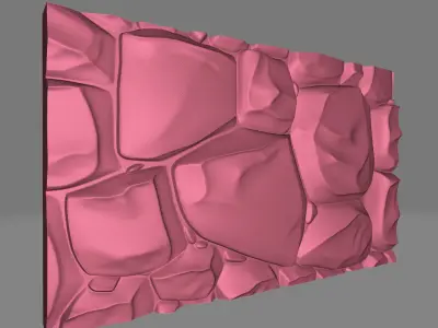 Aged Marble Rough Stone Wall 3D print model purchase
