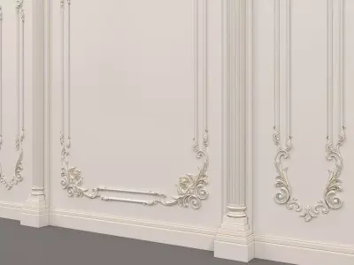 Wall Molding in Classic French style 14 3D model