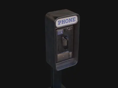 PayPhone Subway 3D Model Low-poly 3D model