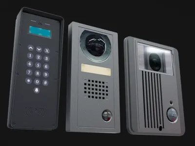 Door Intercom Pack 04 Low-poly 3D model