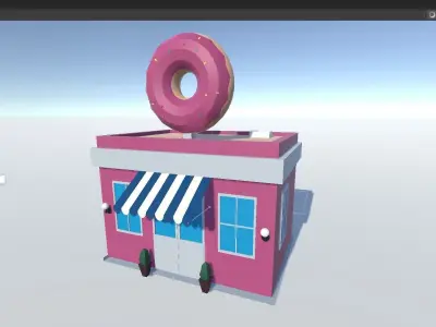 Donut Shop Low-poly 3D model
