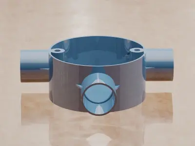 Tangent Three Way Conduit Box-20mm 3D print model