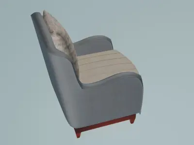S-arms Armchair 3D model