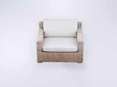 Low Poly Outdoor Armchair - Terrace and Garden  3D model