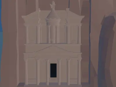 Petra Al Khazneh  Low-poly 3D model
