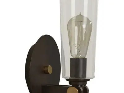 Mamani Light Western Bronze Armed Sconce 3D model