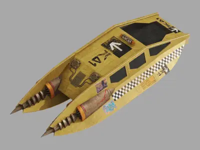 Coruscant Air Taxi Speeder - Star Wars Low-poly 3D model