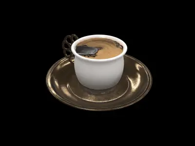 Turkish Coffee Cup RC Free low-poly 3D model