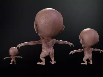 MiniMonster7Pack1 Low-poly 3D model