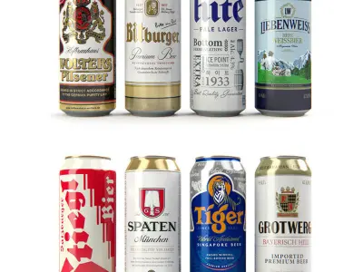 Beer in aluminum cans Vol 1 3D model