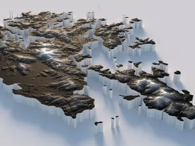 Hong Kong Terrain Country 3D model