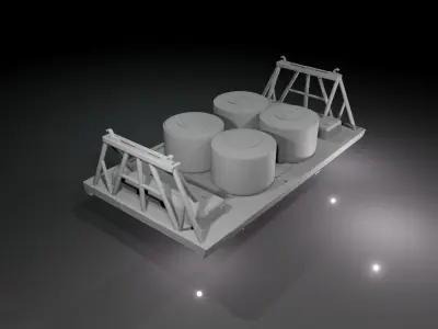 1-24 scale Space 1999 Eage Nuclear Waste cargo pod  3D print model