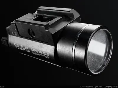 TLR-1s Tactical Light Accessory -  Game Ready - PBR - Low Poly Low-poly 3D model