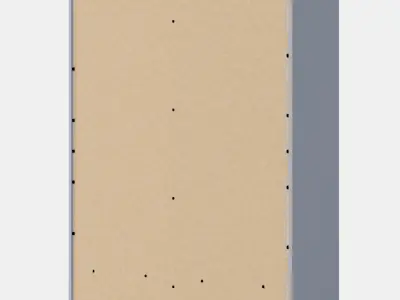 HAUGA Wardrobe with sliding doors 1 3D model