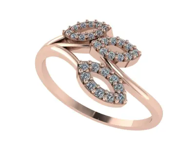 diamond ring 3D model 6