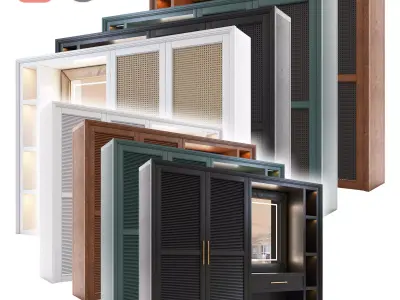 Wardrobe set01 3D model