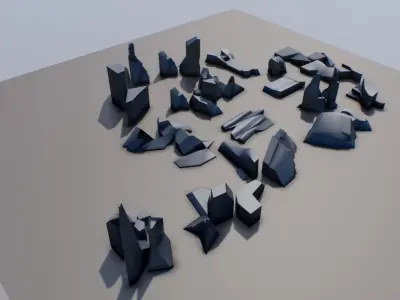 futuristic architecture set - str 3D model