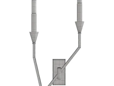 Hudson Valley Archie Right Wall Sconce Low-poly 3D model