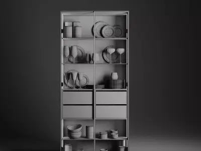 3d Cabinet model with backlight 3D model