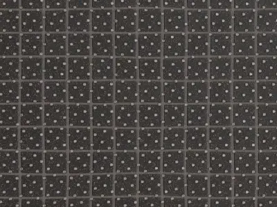 Black Rubber Tactile Paving Tiles PBR Seamless Texture