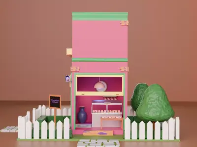 The Pink Oven 3D model