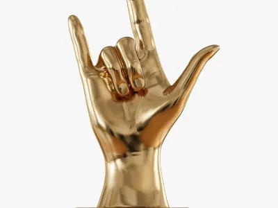 Collection of decorative statuettes of hands 3D Model Pack