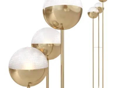 Cher - Triple floor lamp Low-poly 3D model
