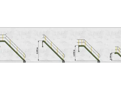INDUSTRIAL STAIRS COLLECTION 3D model