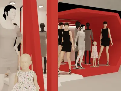 Exhibition Booth Cloths 3Ds Max 2018 - Vray 3D model