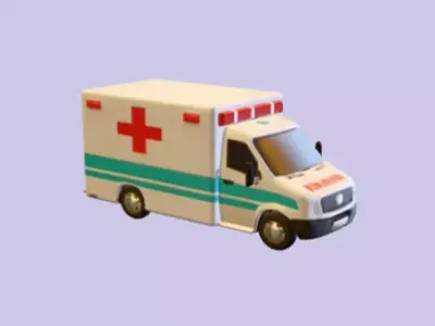 toy ambulance vehicle 3D model