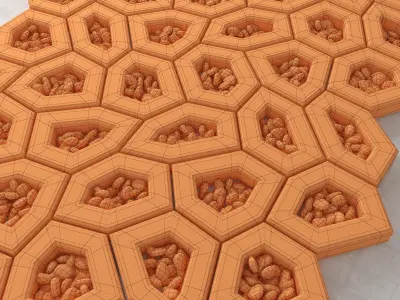 Area Ngon paving pebble 3D model