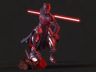 Darth Maul Statue 3D Print Ready 3D print model