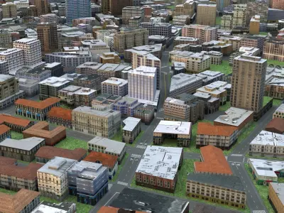 City 88 Low-poly 3D model