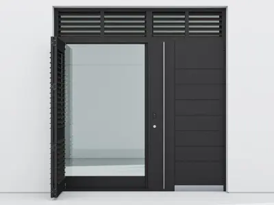 Aluminium door 44 3D model