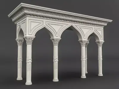 mosque entrance 03 3D model