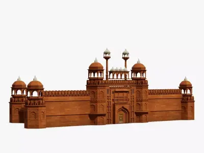 Red Fort of Delhi India 3D model