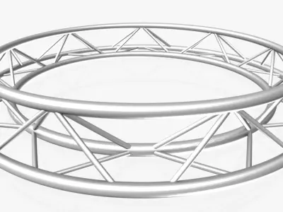 Circle Triangular Truss Full diameter 200cm 3D model