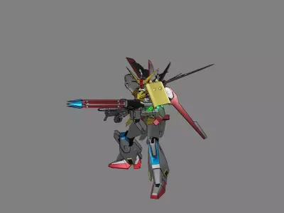 Attacker Gundam 5 3D model