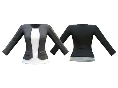 Stylish Street Fashion Female Outfit Low-poly 3D model
