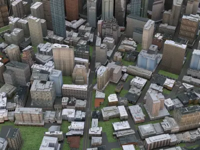 City 105 Low-poly 3D model