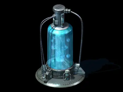 Future World - Ground Chemical Container 02 3D model