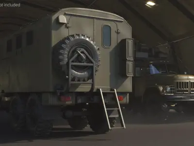  Army Utility Truck ZIL-131 KUNG with Interior 